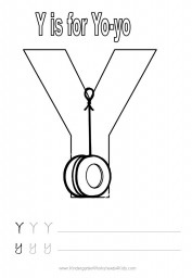 Alphabet worksheet - letter Y