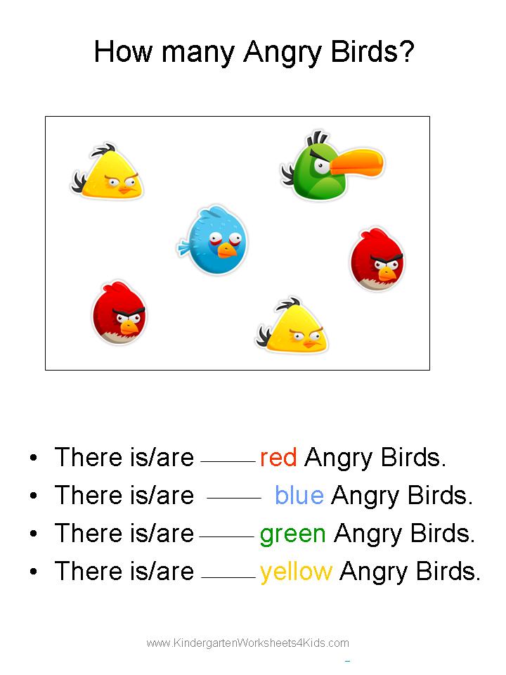 printable kindergarten reader books easy Free Math Birds Kindergarten Angry for Worksheets
