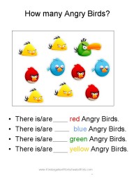 Angry Birds Addition Worksheet