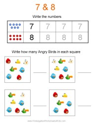 Angry Birds Preschool Worksheets