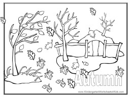 autumn coloring sheet