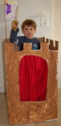 casle built out of recycled box