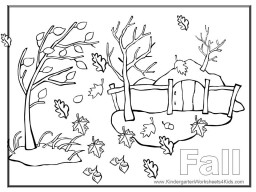 Fall coloring pages for kids