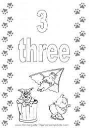 Number 3 Flashcard