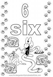 Number 6 coloring page