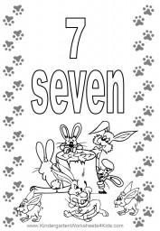 Number 7 coloring page