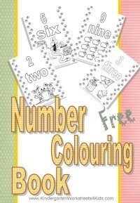 Number colouring book