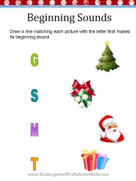 Kindergarten Christmas Worksheet