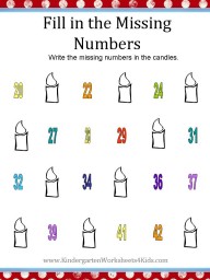 Christmas number worksheets