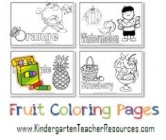 Fruit coloring pages