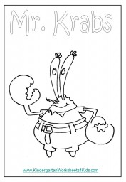 Mr Krabs Coloring Page