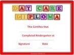 kindergarten certificate