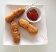 Home made corn dogs