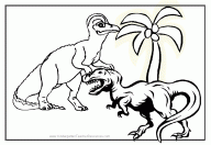 Coloring Page with Dinosaur 