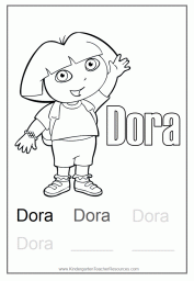 Dora Coloring Page