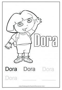 Dora Coloring Page