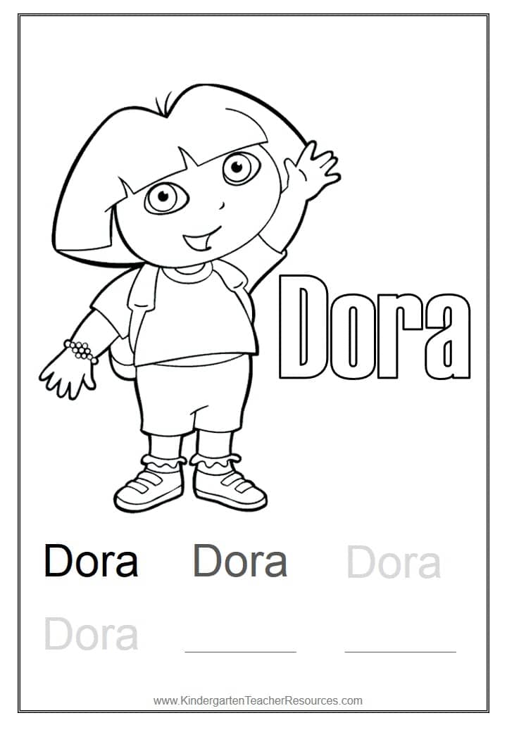 Download Dora Coloring Pages