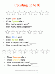 Math kindergaten worksheets
