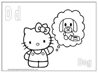 Letter D Coloring Sheet