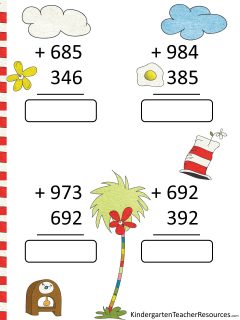 Dr Seuss Math Worksheets 3rd grade