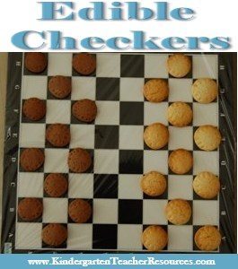 Edible checkers made from cookies