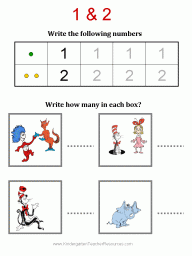 Dr Seuss Math Worksheets