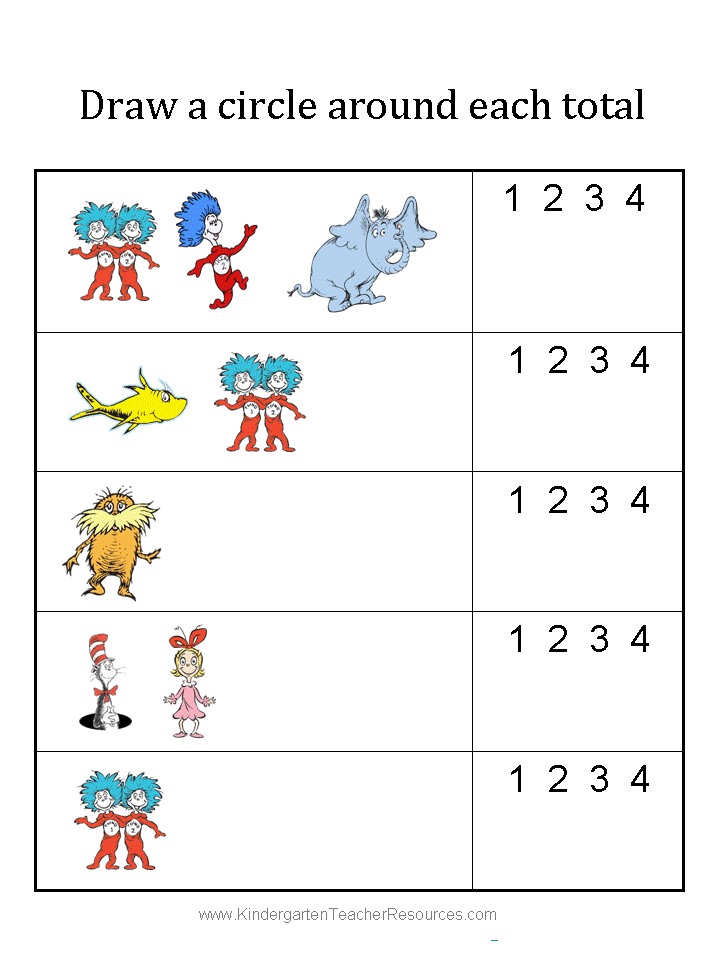 Free Dr Seuss Math Activities