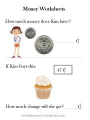 Kindergarten Money worksheets