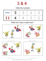 Spongebob Math Worksheets