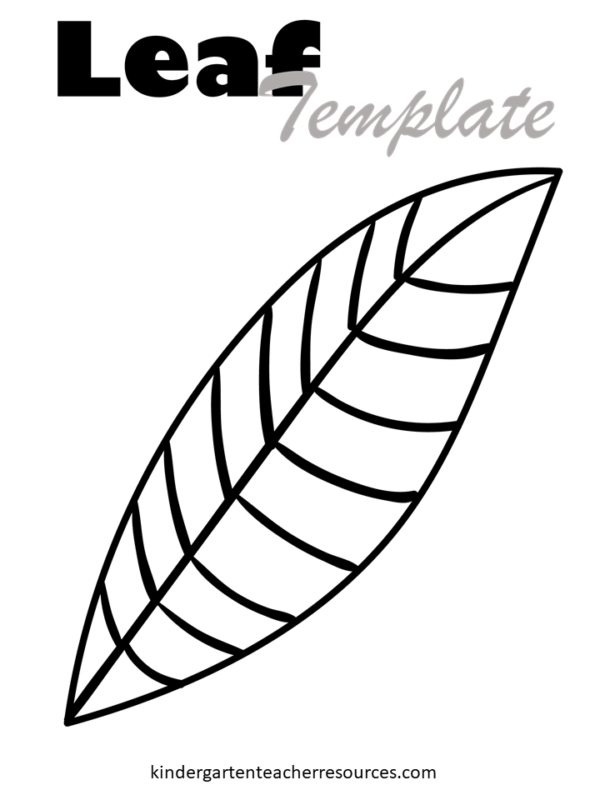 Leaf template with lines