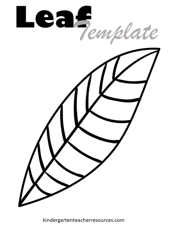 Leaf Template For Writing