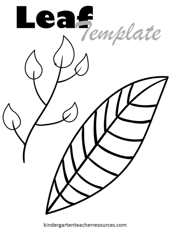 This leaf pattern printable has two leaves on one page