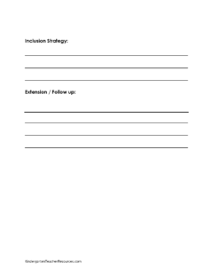 Lesson Plan Layout
